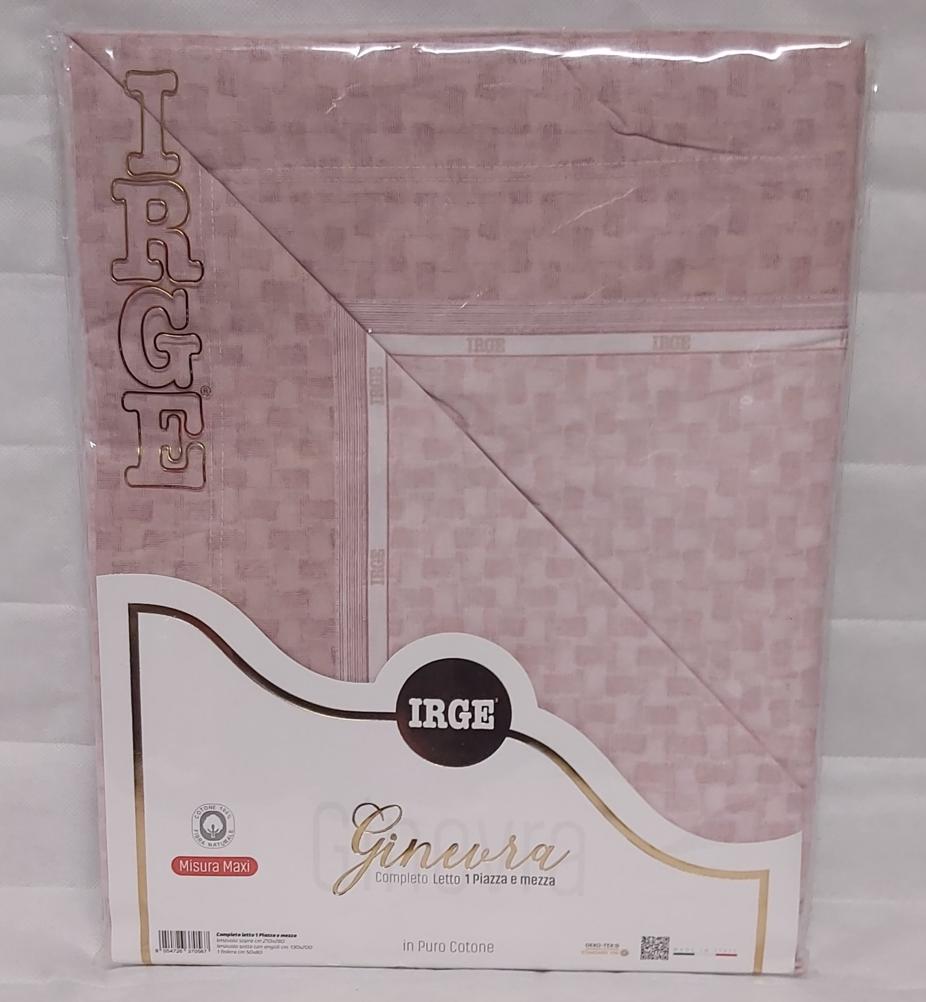 Completo letto una piazza e mezza in puro cotone misure MAXI colori celeste rosa arancione verde giallo