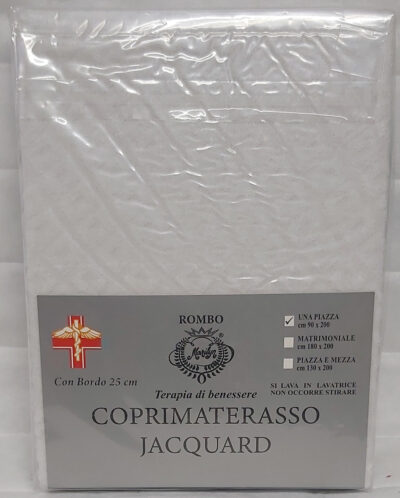 Coprimaterasso per letto singolo in spugna Jacquard
