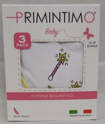 Confezione di 3 slip bambina cotone 100% fantasia