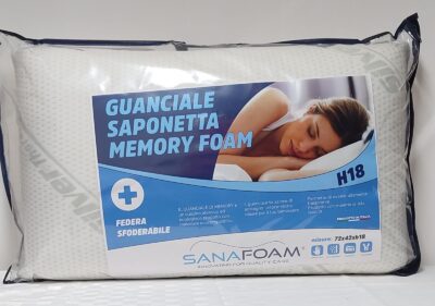 Guanciale memory  foam ortopedico in lattice H18