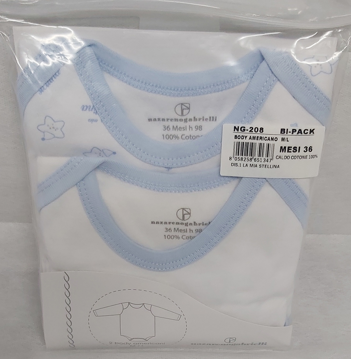 Coppia due body per neonato mezza manica in puro cotone anallergico