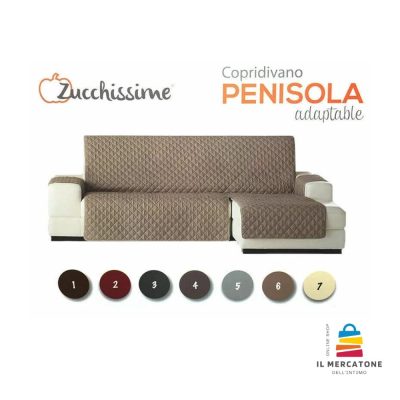 Copridivano Con Penisola A Destra / Sinistra Trapuntato Double Face