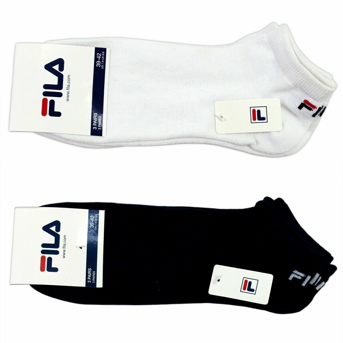 Fantasmino unisex 6 paia FILA in puro cotone