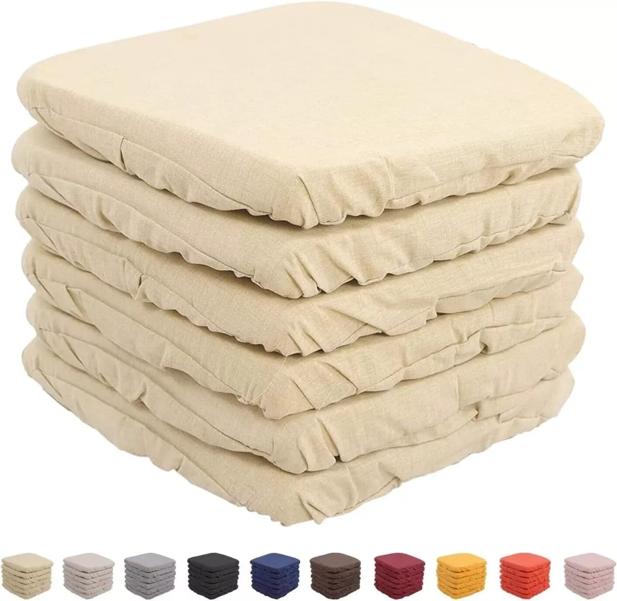 Set 6 Cuscini vesto con elastico in cotone sfoderabili - immagine 8