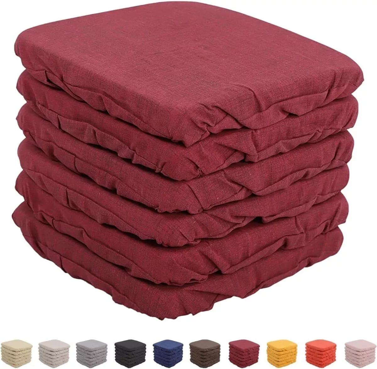 Set 6 Cuscini vesto con elastico in cotone sfoderabili - immagine 7