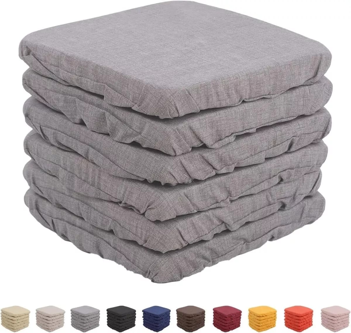 Set 6 Cuscini vesto con elastico in cotone sfoderabili - immagine 2